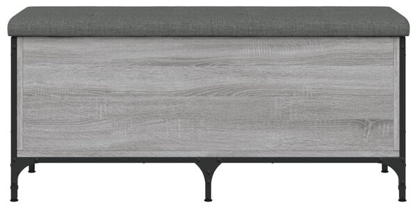 Szürke sonoma színű szerelt fa tárolópad 102 x 42 x 45 cm