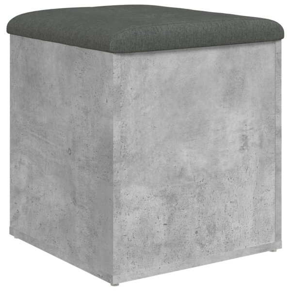 Betonszürke szerelt fa tárolópad 42 x 42 x 45 cm