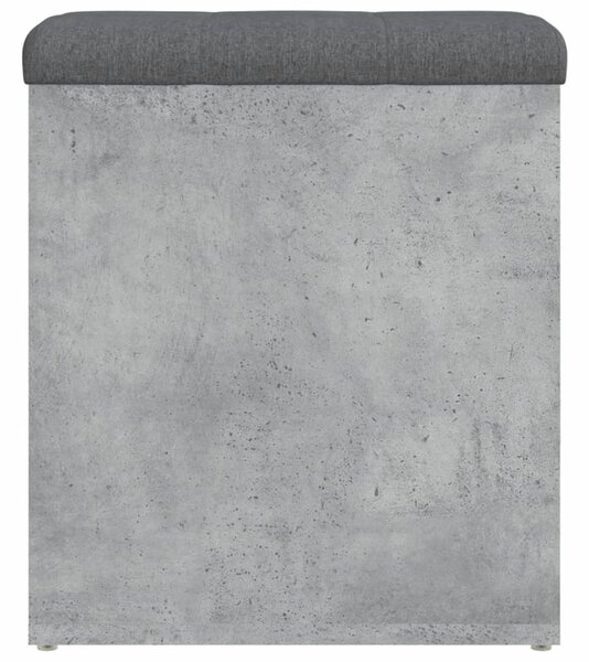 Betonszürke szerelt fa tárolópad 42 x 42 x 45 cm