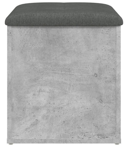 Betonszürke szerelt fa tárolópad 42 x 42 x 45 cm
