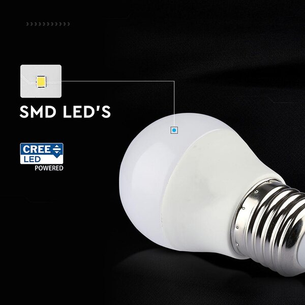 V-TAC CREE SMD 6.5W E27 meleg fehér G45 LED égő - SKU 218666
