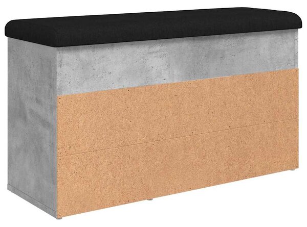 Betonszürke szerelt fa cipőtároló pad 82 x 32 x 45,5 cm