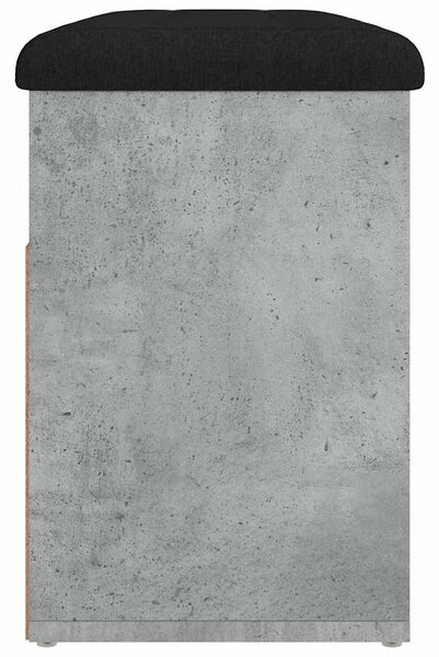 Betonszürke szerelt fa cipőtároló pad 82 x 32 x 45,5 cm