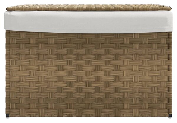 Polyrattan szennyeskosár fedéllel 55,5 x 35 x 34 cm