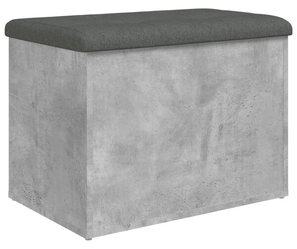 Betonszürke szerelt fa tárolópad 62 x 42 x 45 cm