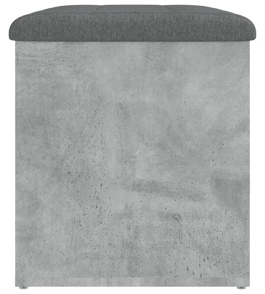 Betonszürke szerelt fa tárolópad 62 x 42 x 45 cm