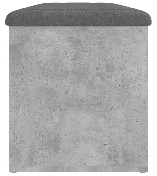 Betonszürke szerelt fa tárolópad 102 x 42 x 45 cm