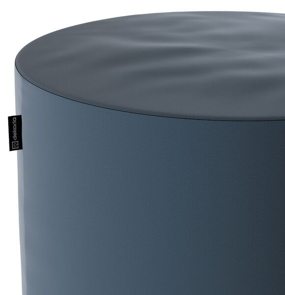 Puf Barrel termék színe kék szövet fényes, welwet