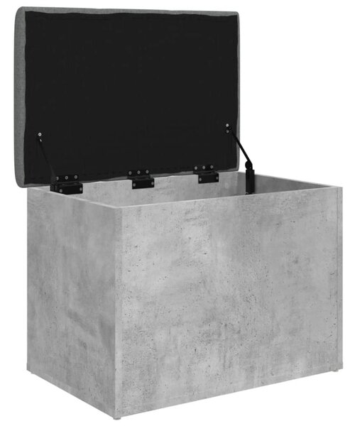 Betonszürke szerelt fa tárolópad 62 x 42 x 45 cm