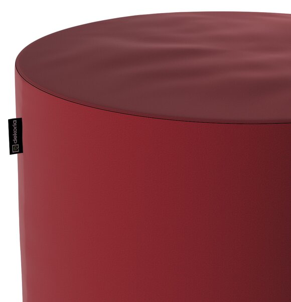 Puf Barrel termék színe piros szövet fényes, welwet