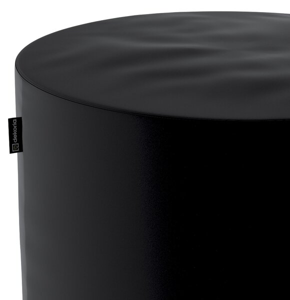 Puf Barrel termék színe fekete szövet fényes, welwet