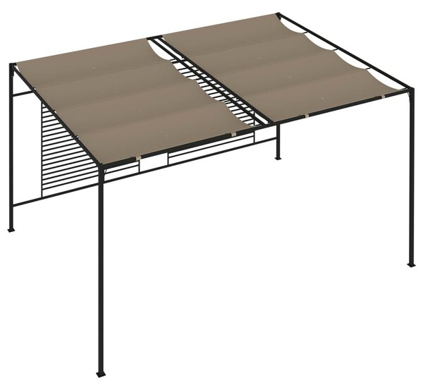 Tópszínű pavilon behúzható tetővel 3 x 4 x 2,3 m 180 g/m²