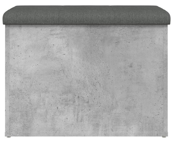 Betonszürke szerelt fa tárolópad 62 x 42 x 45 cm