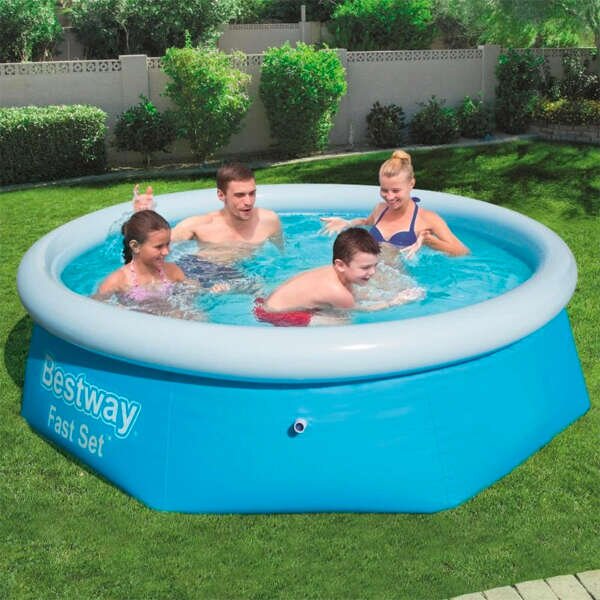 Bestway Kréta 244x66cm Puhafalú medence vízforgatóval és szűrőbetéttel (8050264) - kék
