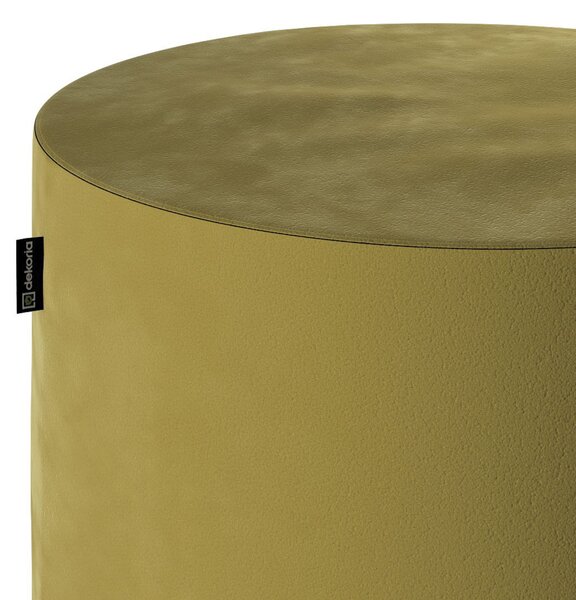 Puf Barrel termék színe zöld szövet fényes, welwet
