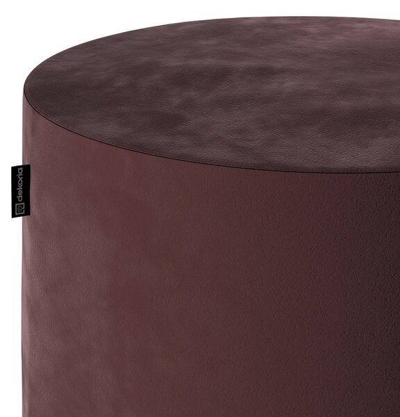 Puf Barrel termék színe piros szövet fényes, welwet