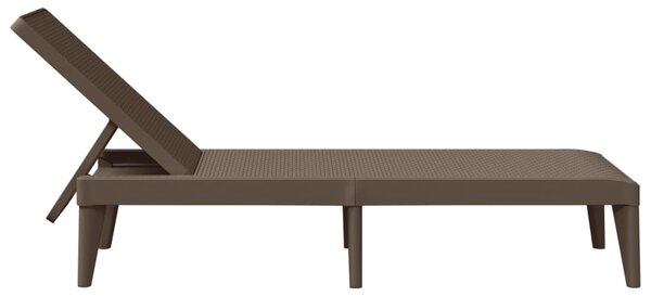 Barna PP napozóágy 186 x 60 x 29 cm