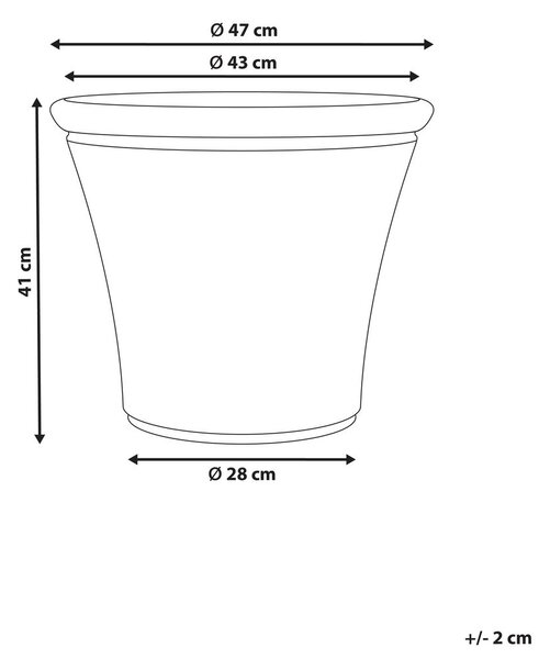 Virágcserép OLIVA 47 cm Zöld
