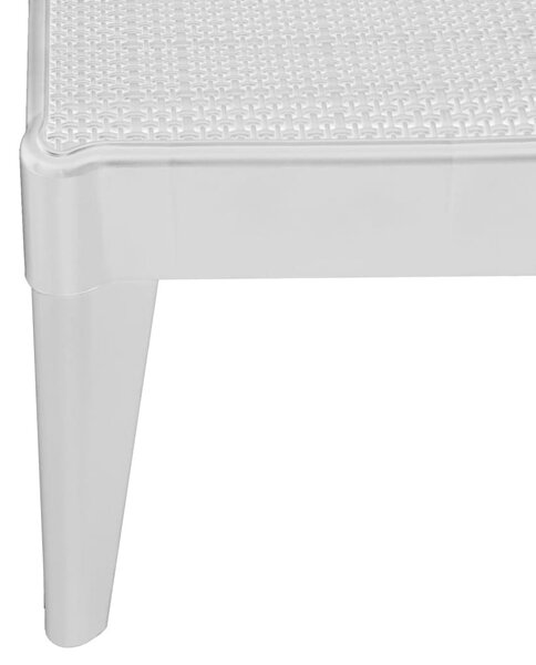 Fehér PP napozóágy 186 x 60 x 29 cm