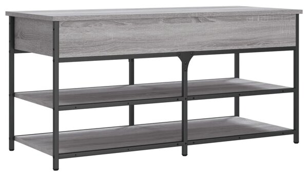 Szürke sonoma színű szerelt fa cipőpolc 100 x 42,5 x 50 cm