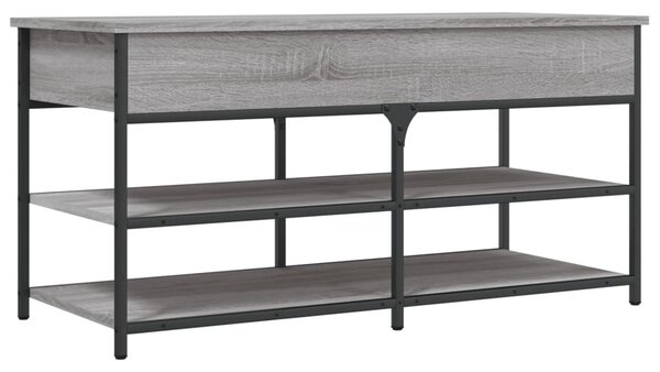 Szürke sonoma színű szerelt fa cipőpolc 100 x 42,5 x 50 cm