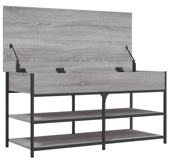 Szürke sonoma színű szerelt fa cipőpolc 100 x 42,5 x 50 cm