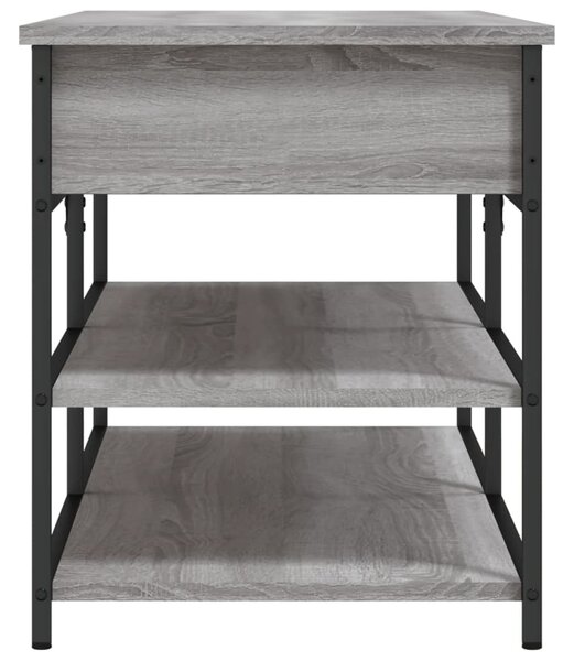 Szürke sonoma színű szerelt fa cipőpolc 100 x 42,5 x 50 cm