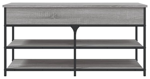 Szürke sonoma színű szerelt fa cipőpolc 100 x 42,5 x 50 cm