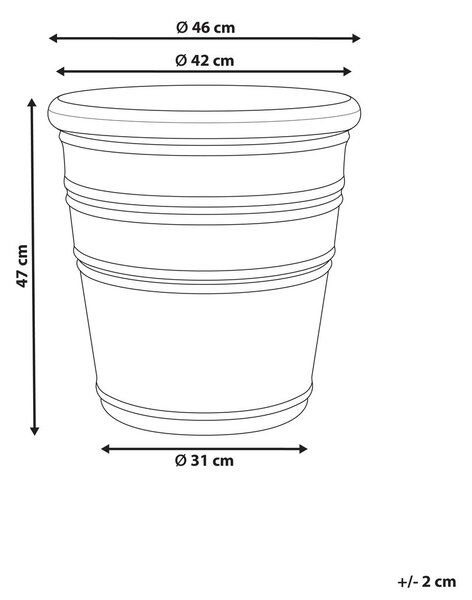 Virágcserép AGISTRI 46 cm Bézs