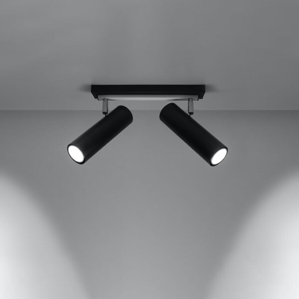 Fekete mennyezeti lámpa 6x30 cm Mira – Nice Lamps