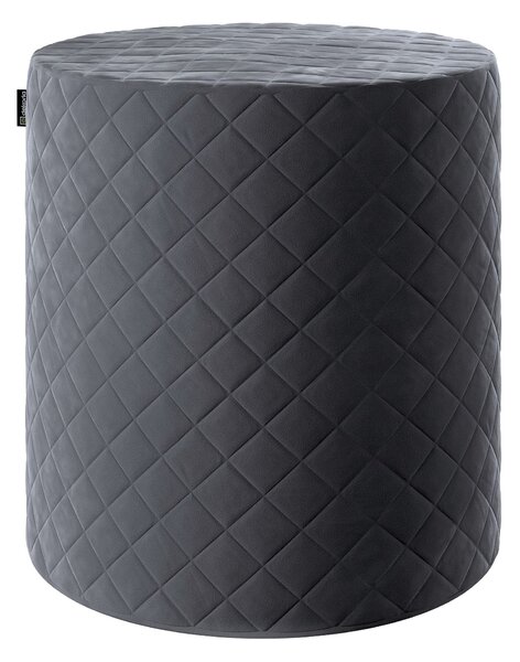Puf Barrel steppelt termék színe szürke szövet fényes, welwet