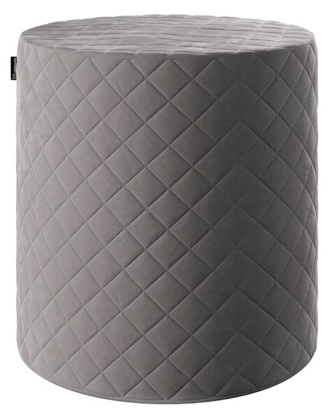 Puf Barrel steppelt termék színe szürke szövet fényes, welwet