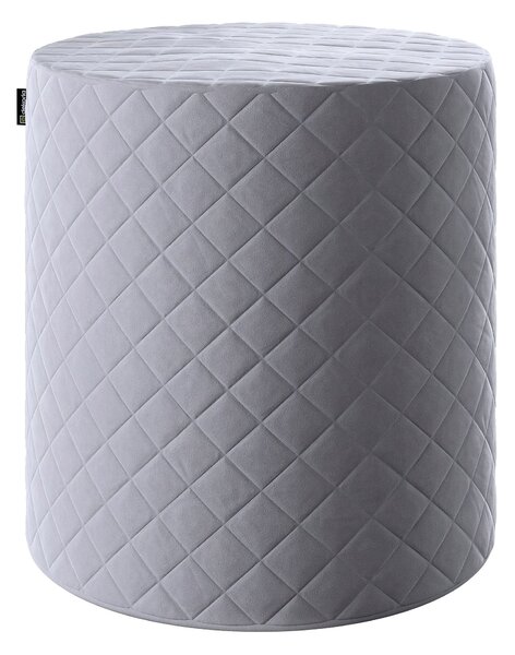 Puf Barrel steppelt termék színe szürke szövet fényes, welwet