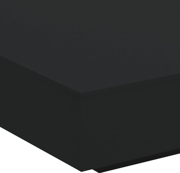 Fekete dohányzóasztal LED-lámpákkal 100 x 100 x 31 cm