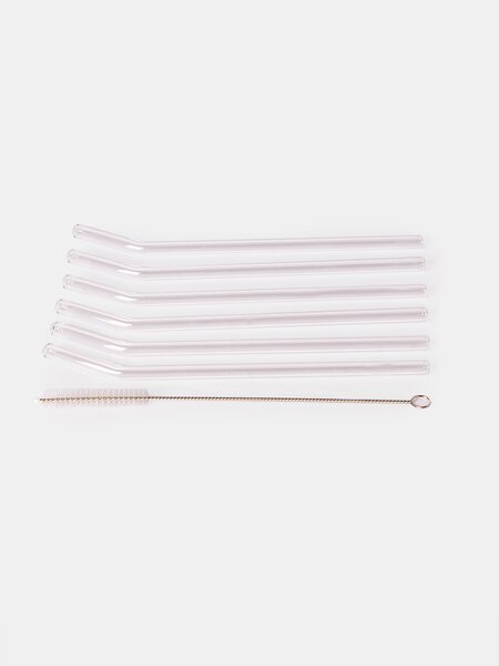Sinsay - Szívószál készlet tisztítóval 7 pack - clear