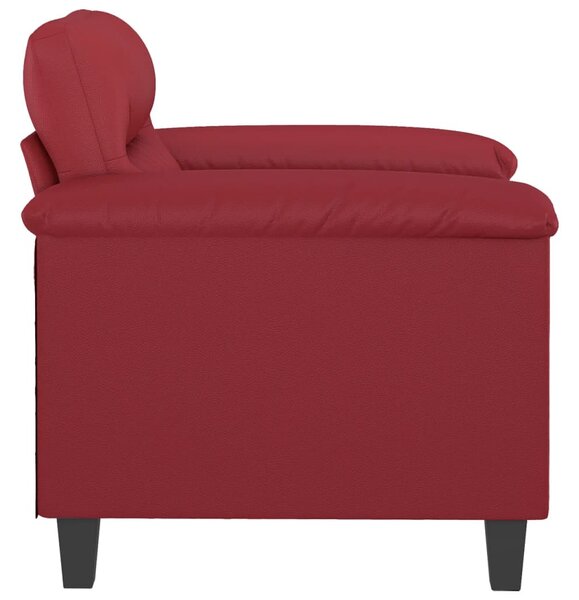 Bordó műbőr kanapéfotel 60 cm