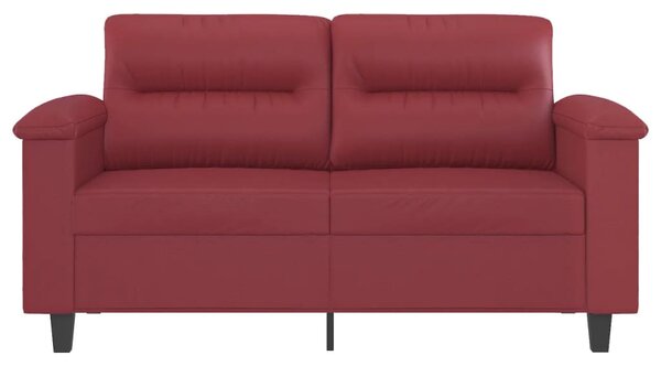 2 személyes bordó műbőr kanapé 120 cm