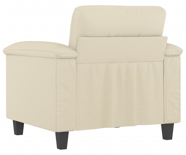 Krémszínű műbőr kanapéfotel 60 cm