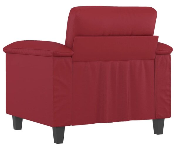 Bordó műbőr kanapéfotel 60 cm