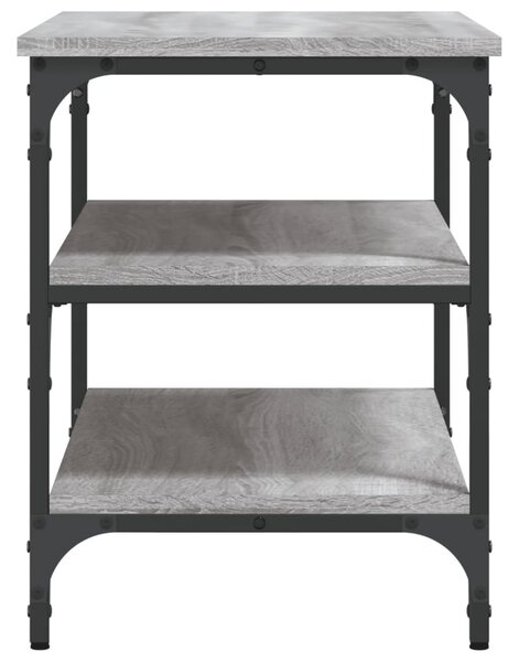 Szürke sonoma színű szerelt fa cipőpolc 70 x 38,5 x 49 cm