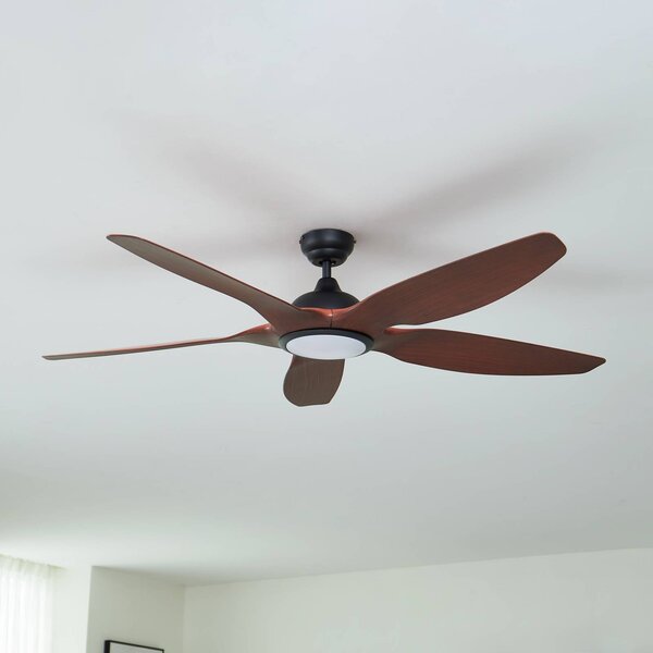 Lucande Omendo LED mennyezeti ventilátor, fekete, DC, csendes, CCT, dimmelhető, Fekete, Nappali / Étkező, fém, Modern