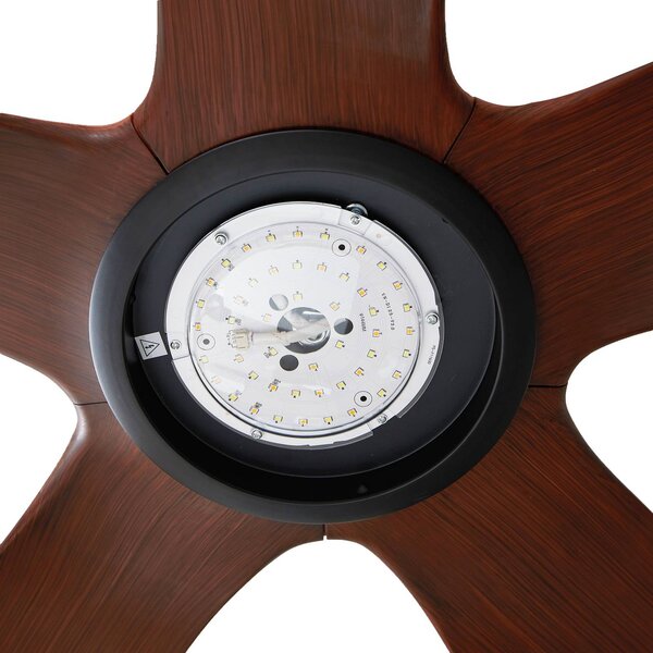Lucande Omendo LED mennyezeti ventilátor, fekete, DC, csendes, CCT, dimmelhető, Fekete, Nappali / Étkező, fém, Modern