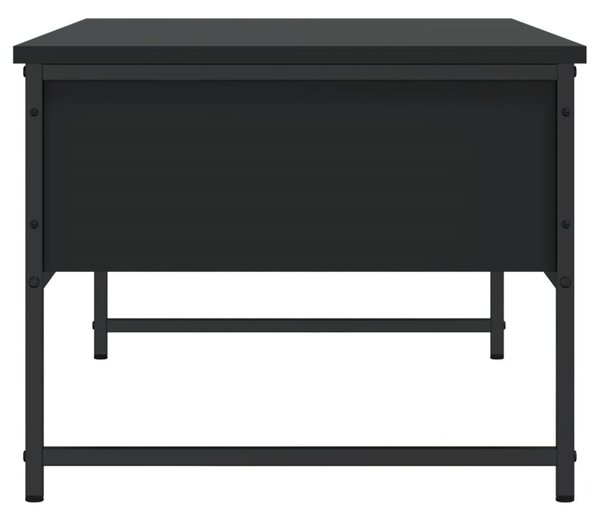 Fekete szerelt fa dohányzóasztal 101x49x39,5 cm