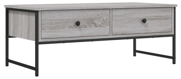 Szürke sonoma színű szerelt fa dohányzóasztal 101x49x39,5 cm