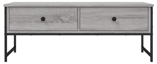 Szürke sonoma színű szerelt fa dohányzóasztal 101x49x39,5 cm