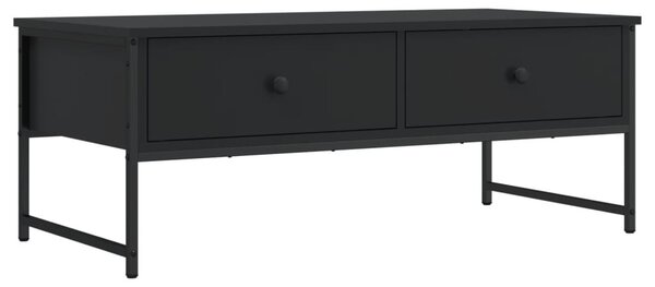 Fekete szerelt fa dohányzóasztal 101x49x39,5 cm