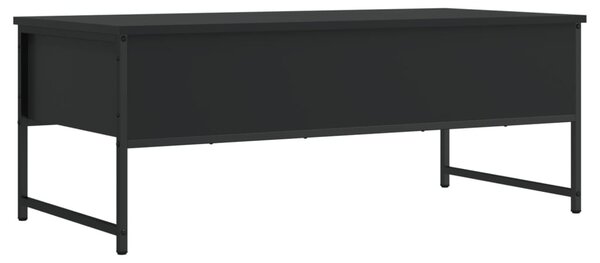 Fekete szerelt fa dohányzóasztal 101x49x39,5 cm