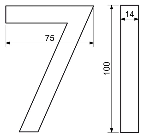 "7" házszámú, RN.100LV, strukturált, antracit