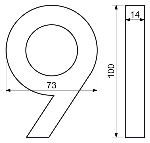 "9" számú ház, RN.100LV, szálcsiszolt, fekete