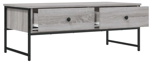Szürke sonoma színű szerelt fa dohányzóasztal 101x49x39,5 cm